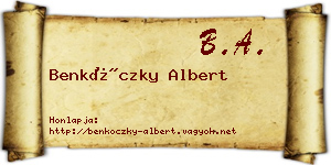 Benkóczky Albert névjegykártya